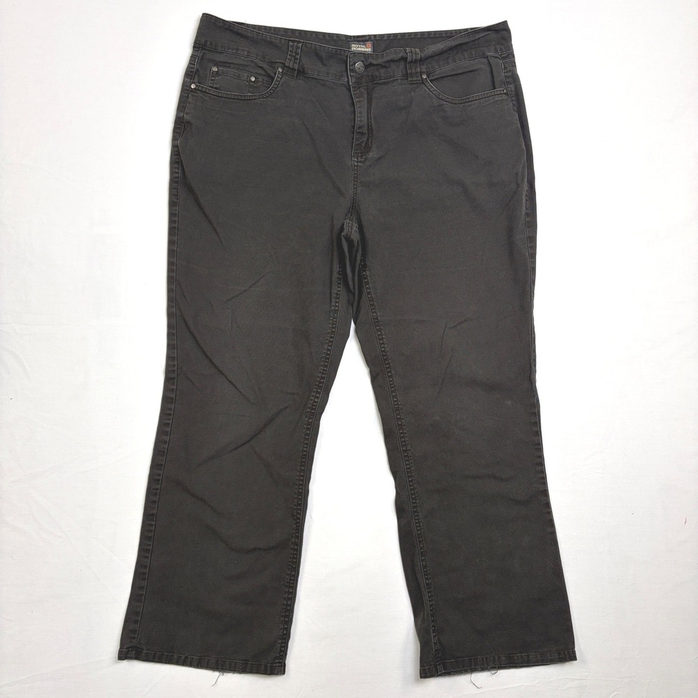 Royal Robbins Womens Size 16 Short Canvas Pants Black Outdoor Hiking Stretch